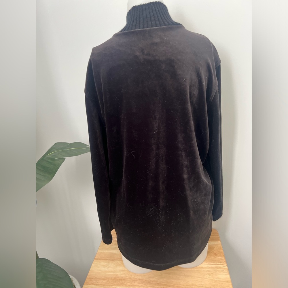 Russ black velour 80βs vintage everyday outfit winter cozy - Picture 3 of 5